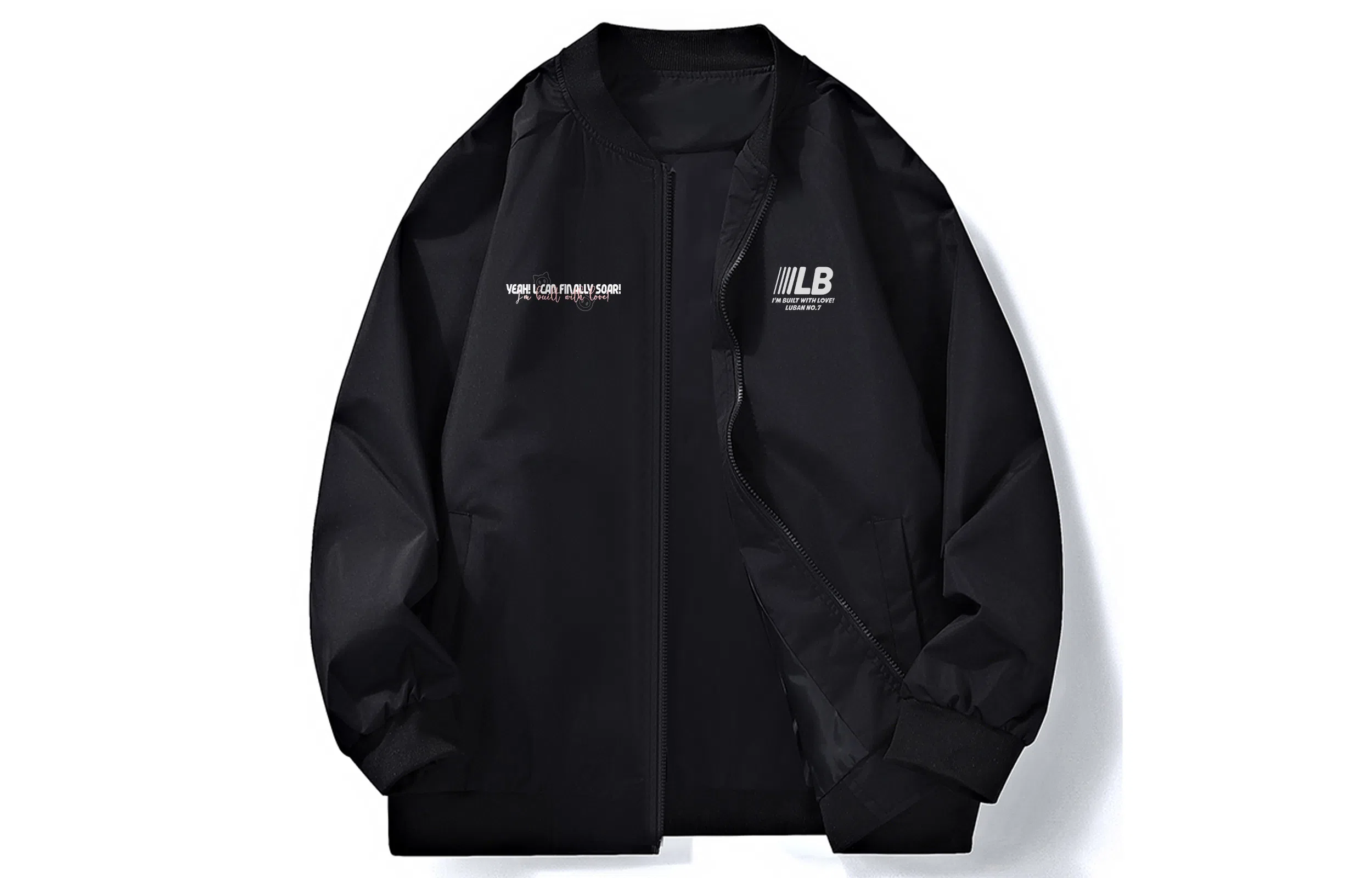 王者荣耀 美式复古纯色字母棒球服外套宽松舒适高街痞帅青少年百搭时尚潮牌夹克衫 鲁班七号款 男女同款