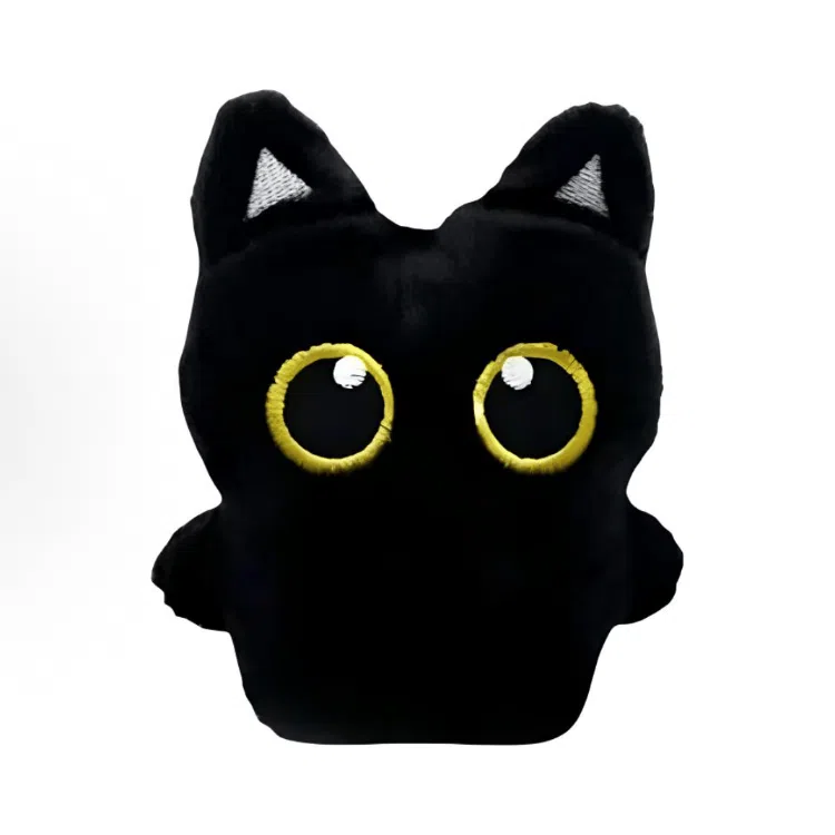 Yijia Love Cute Black Cat Plush Keychain