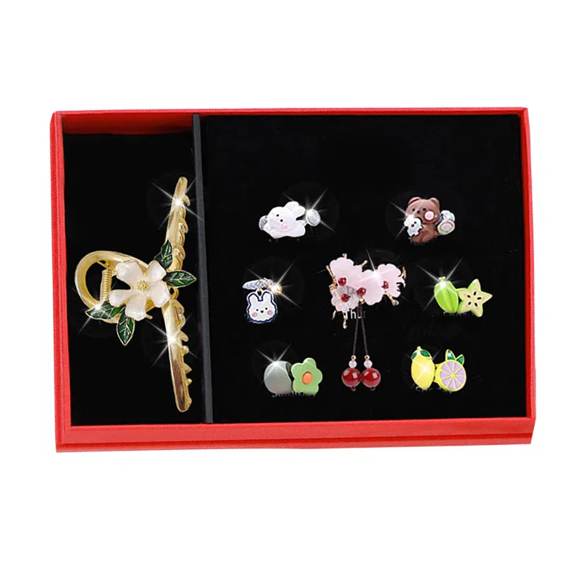 妖娆猫 星期头绳抓夹套装礼盒 合金 发圈/发绳 男女同款情侣款