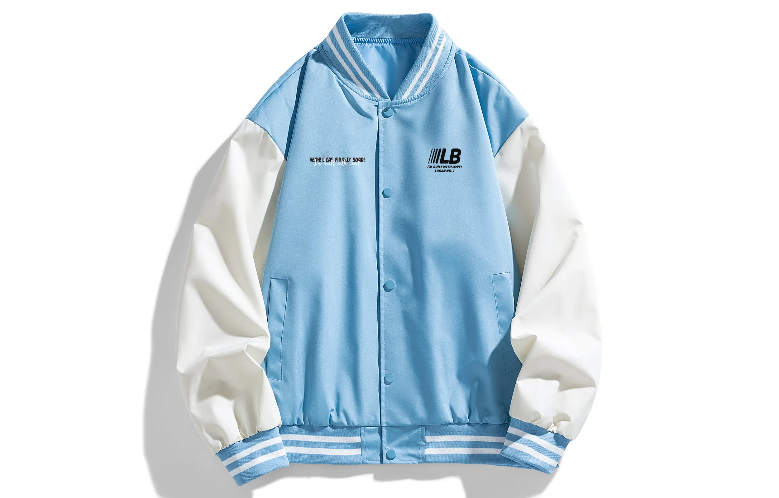 王者荣耀 美式复古拼接撞色棒球服外套宽松舒适高街痞帅少年感百搭时尚潮流夹克衫 鲁班七号款 男女同款