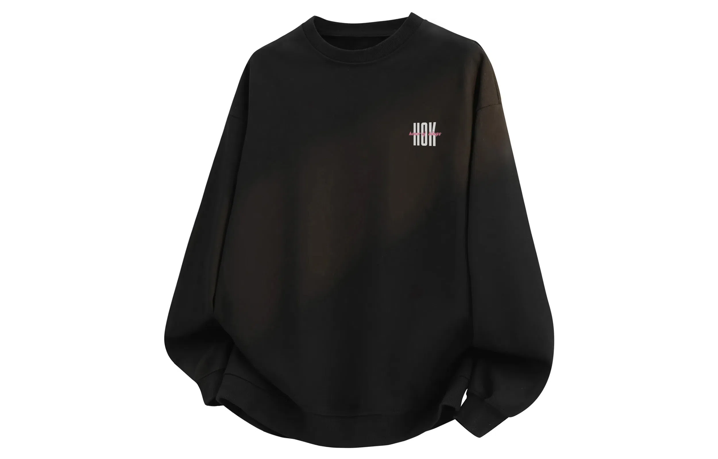 王者荣耀 英文字母设计感美式高街落肩款宽松舒适透气帅帅青少年无性别百搭时尚潮流圆领卫衣 标语款 男女同款