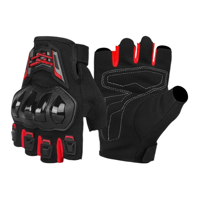 梦特娇 透气防摔防滑户外机车电动车露指骑行装备 聚酯纤维 手套 男女同款情侣款