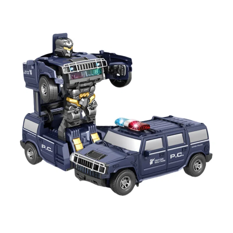 咕轹 特技变形坦克金刚警车 玩具