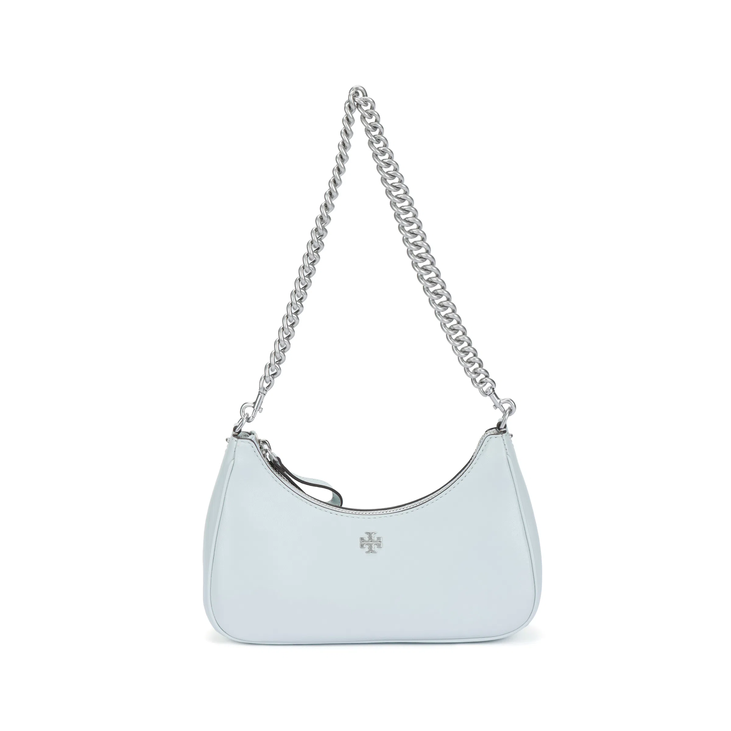 Tory Burch 151 Mercer Moon Bag Small Gray Blue