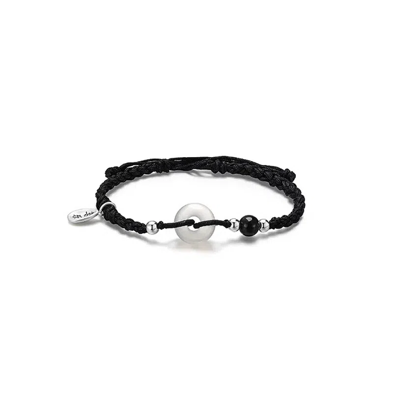 银世城 平安扣 新中式国潮平安扣手饰喜乐 玉髓 手绳 男女同款情侣款