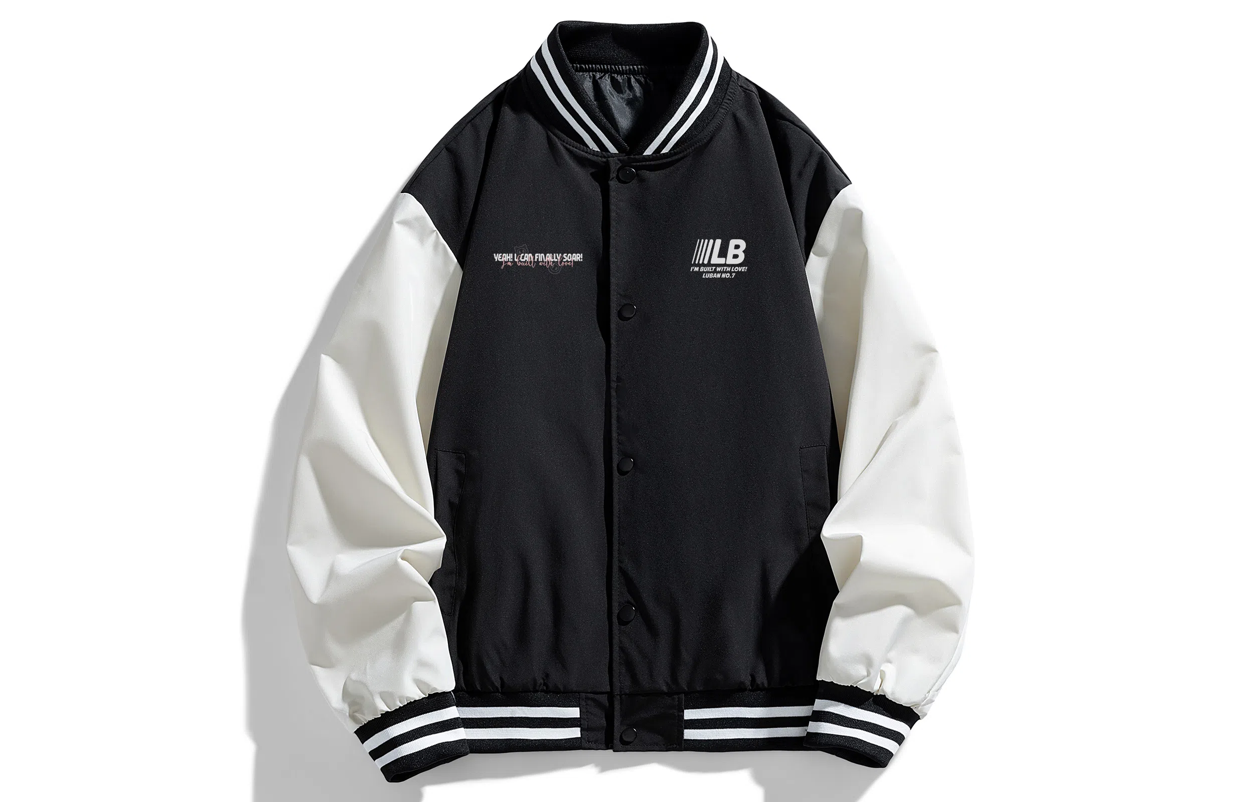 王者荣耀 美式复古拼接撞色棒球服外套宽松舒适高街痞帅少年感百搭时尚潮流夹克衫 鲁班七号款 男女同款