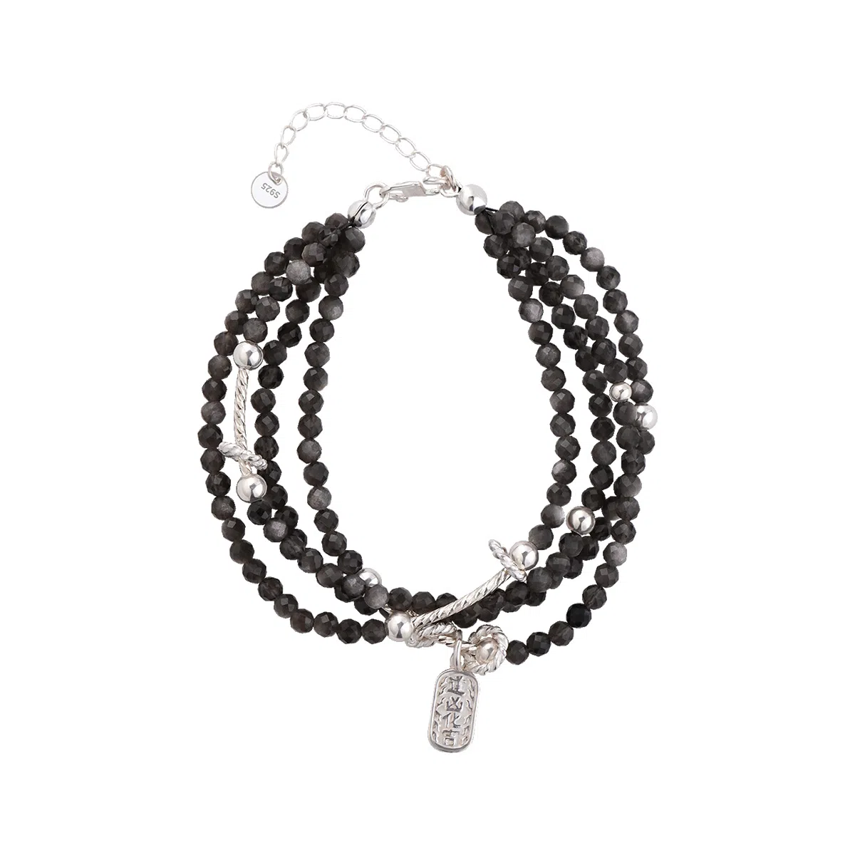 凤凰涅磐 国风新中式原创设计 轻奢质感 黑曜石 手链 女款