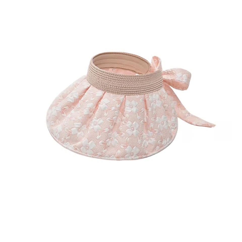 图涂丫 编织空顶帽子遮脸防紫外线夏季遮阳太阳帽贝壳帽 聚酯纤维 防晒帽 男女同款情侣款