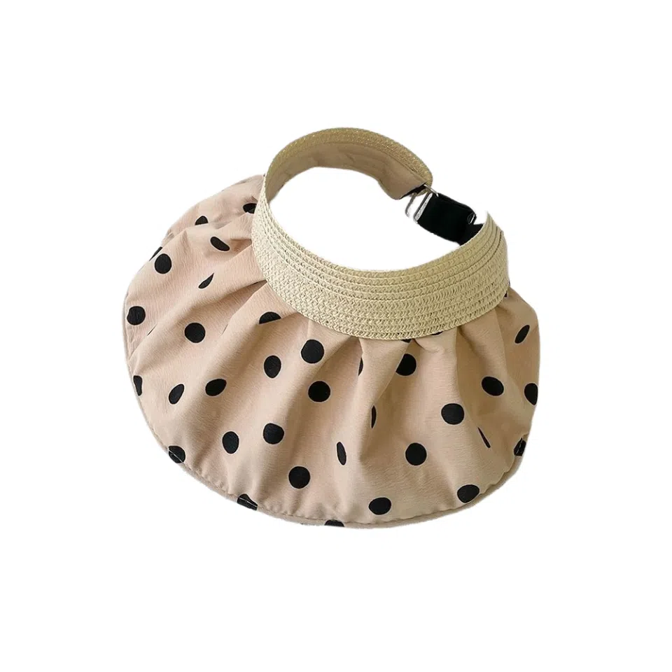 图涂丫 波点空顶出游紫外线贝壳 涤纶 防晒帽 男女同款情侣款