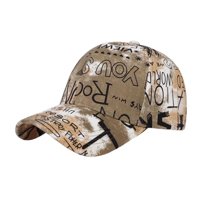 图涂丫 百搭潮嘻哈遮阳 字母涂鸦休闲外出防晒 涤纶 鸭舌帽 男女同款情侣款