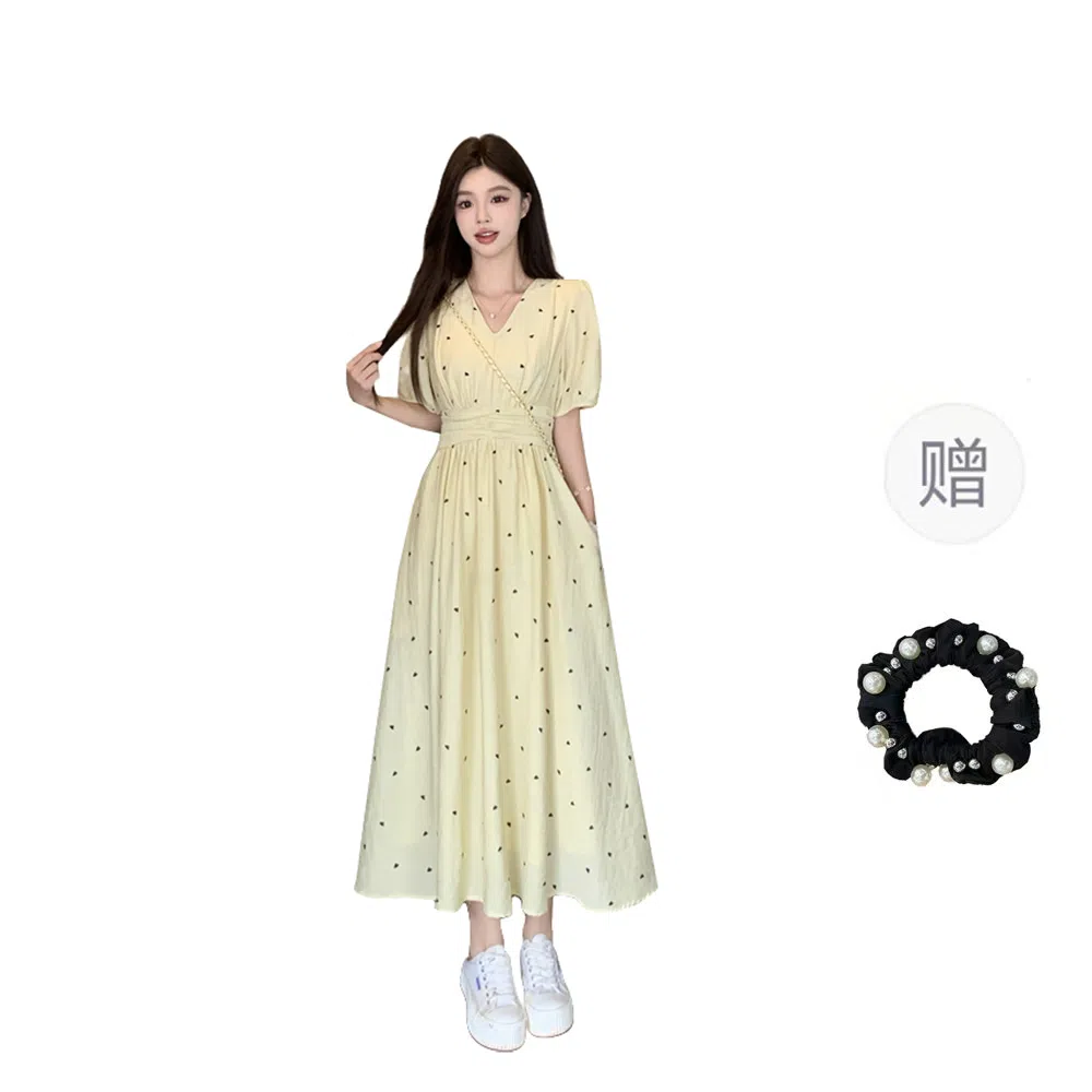 雾闪闪 时尚潮流舒适短袖连衣裙 女款