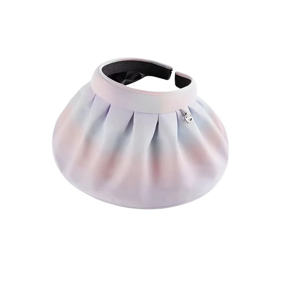 图涂丫 渐变色黑胶彩虹贝壳帽韩版夏季大帽檐紫外线遮阳帽 涤纶 防晒帽 男女同款情侣款