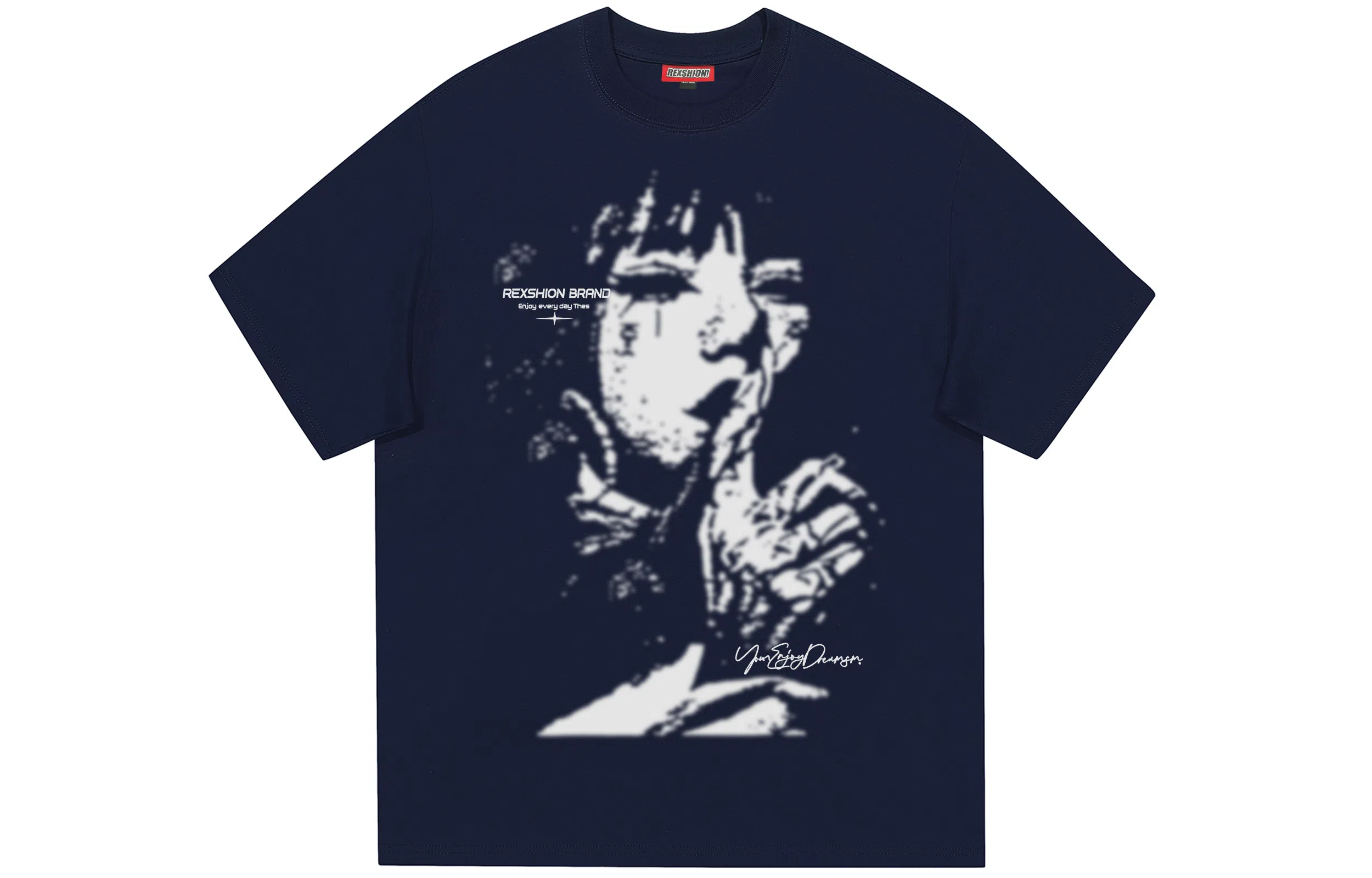 REXSHION Graffiti Print T-Shirt