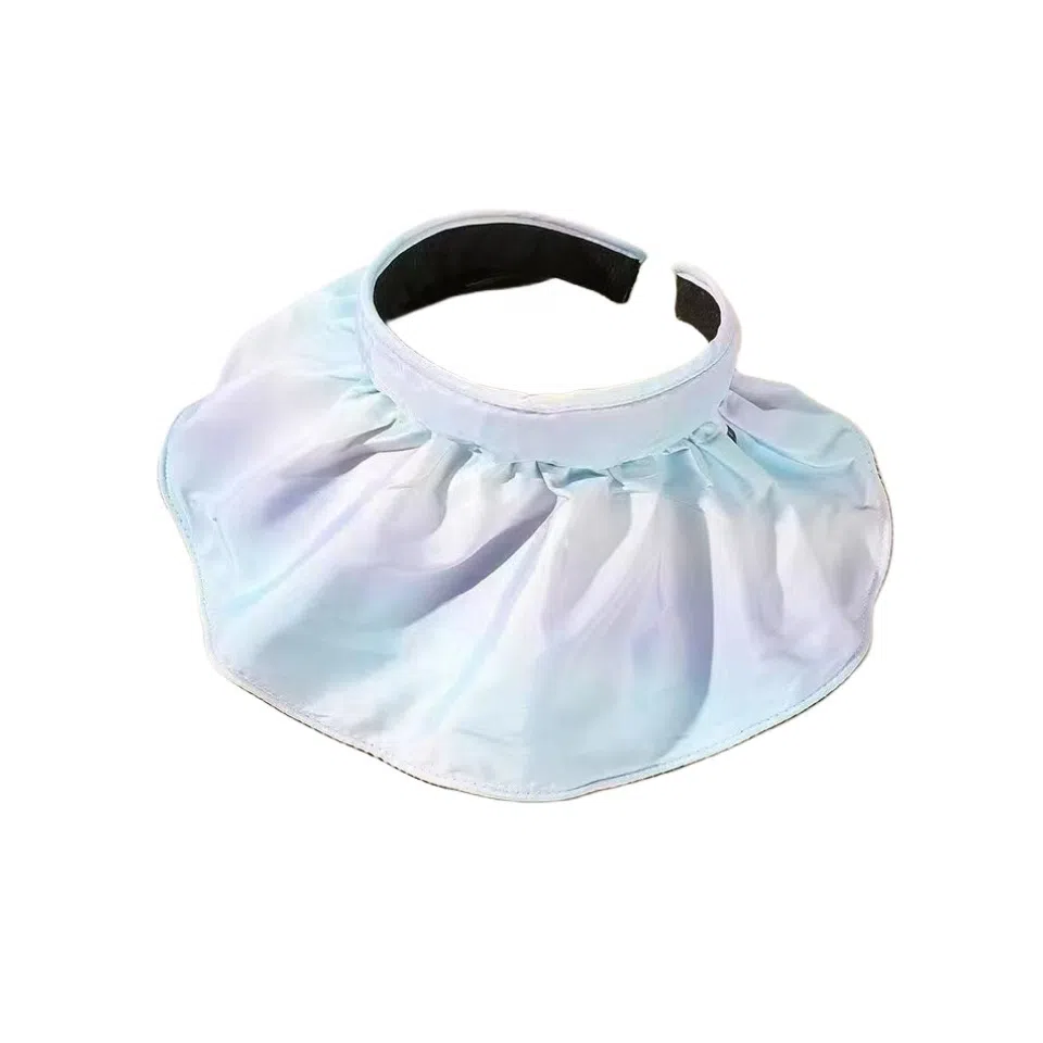 图涂丫 韩版渐变色黑胶贝壳紫外线遮阳 涤纶 防晒帽 男女同款情侣款