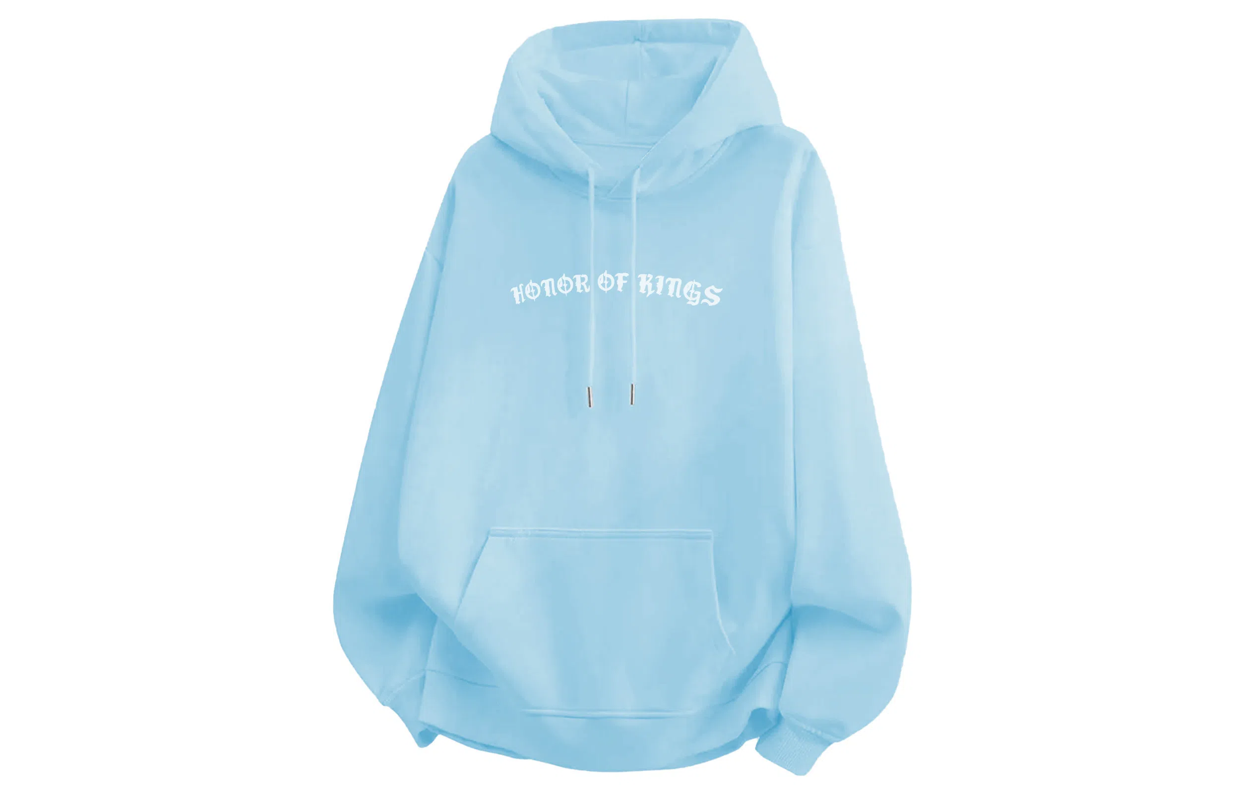 王者荣耀 美式复古字母长袖落肩款百搭时尚简约学生党学院风宽松舒适连帽卫衣 标语款 男女同款