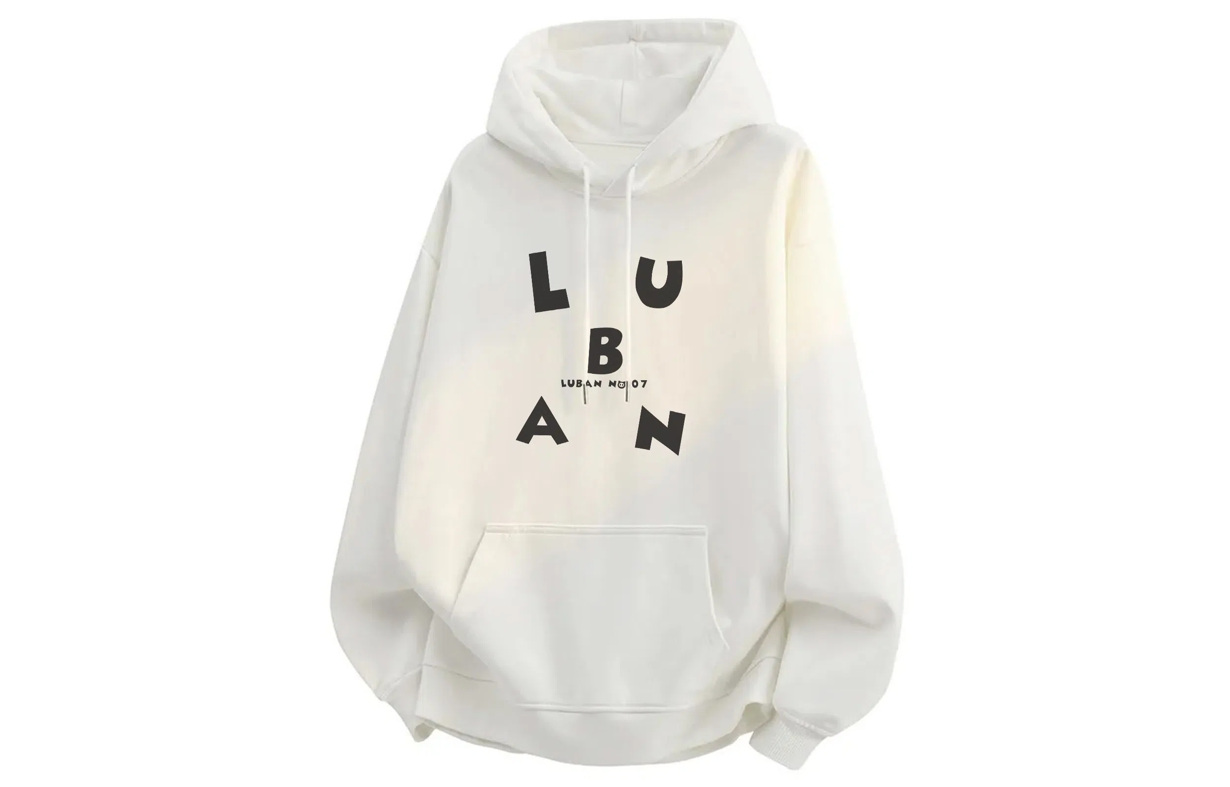 王者荣耀 美式复古不规则字母落肩长袖款宽松舒适透气高街痞帅少年感百搭时尚连帽卫衣 鲁班七号款 男女同款