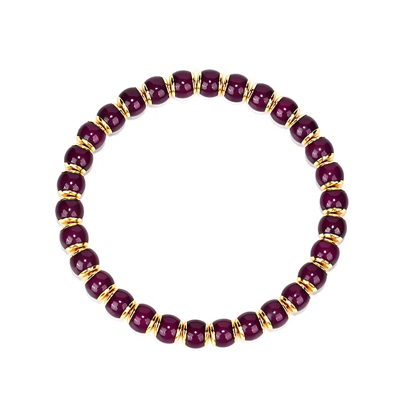 钰澜文玩 界守战甲系列「金盾·紫火」佛珠转运珠 菩提根 手串 男女同款情侣款