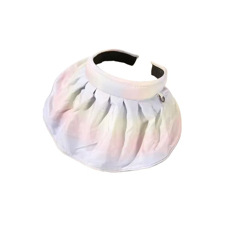 图涂丫 韩版渐变色黑胶贝壳紫外线遮阳 涤纶 防晒帽 男女同款情侣款