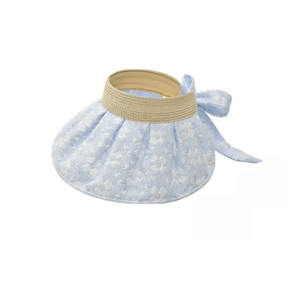 图涂丫 编织空顶帽子遮脸防紫外线夏季遮阳太阳帽贝壳帽 聚酯纤维 防晒帽 男女同款情侣款