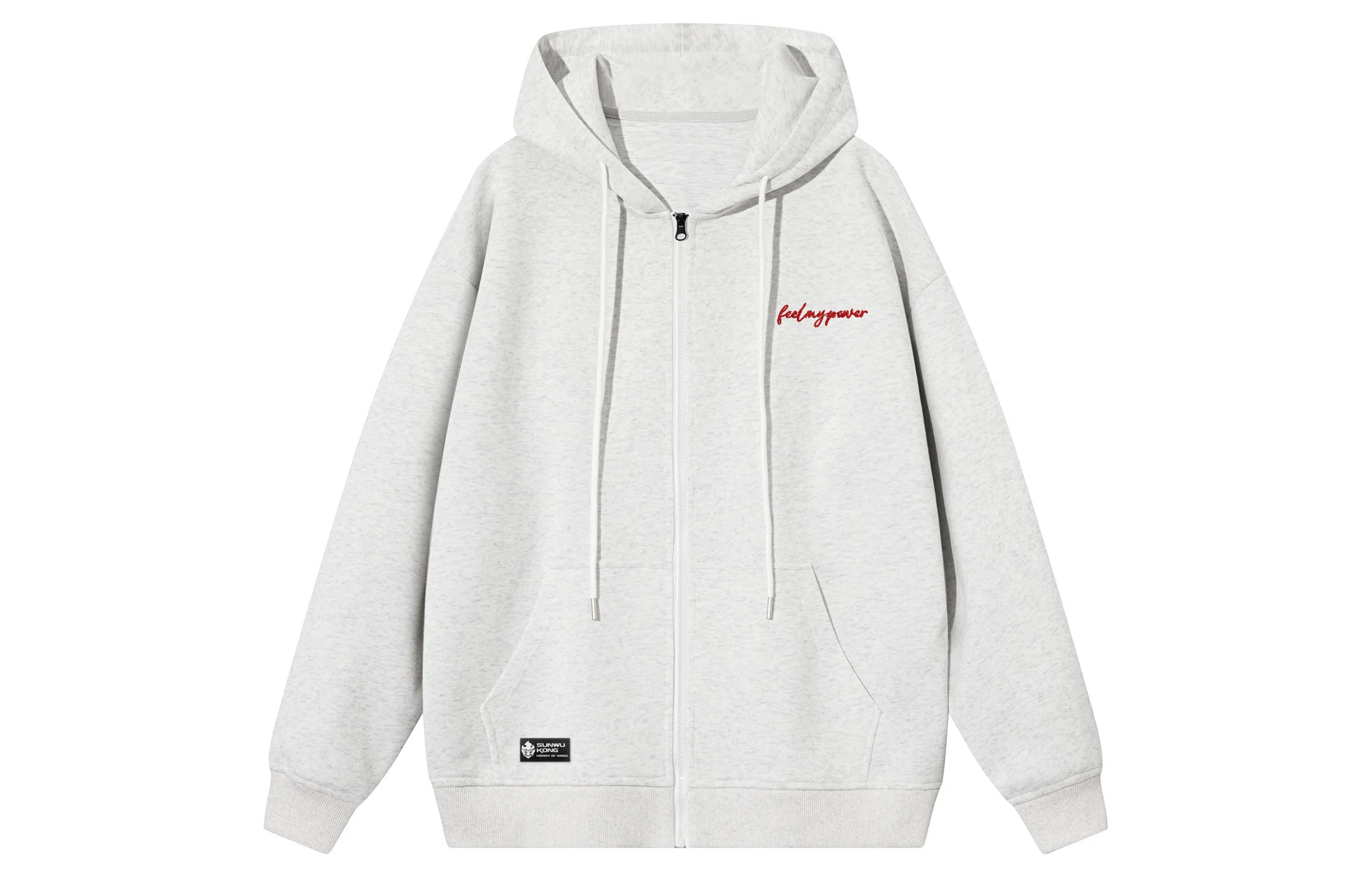 王者荣耀 万针刺绣卡通英雄织唛美式高街落肩款宽松舒适透气帅帅青少年无性别百搭时尚潮流开衫卫衣 孙悟空地狱火款 男女同款