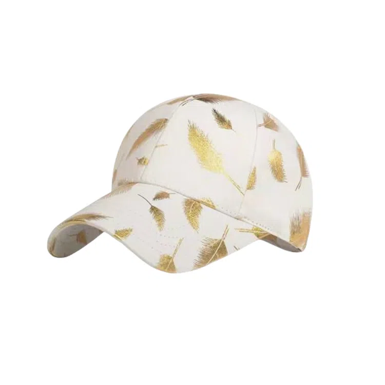 图涂丫 出游时尚 休闲羽毛图案圆顶 涤纶 鸭舌帽 男女同款情侣款