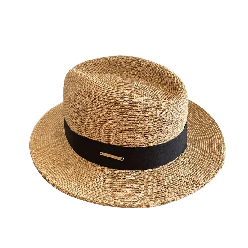 艾佳微 登山游玩防紫外线遮阳海边沙滩度假 草编 渔夫帽 男女同款情侣款