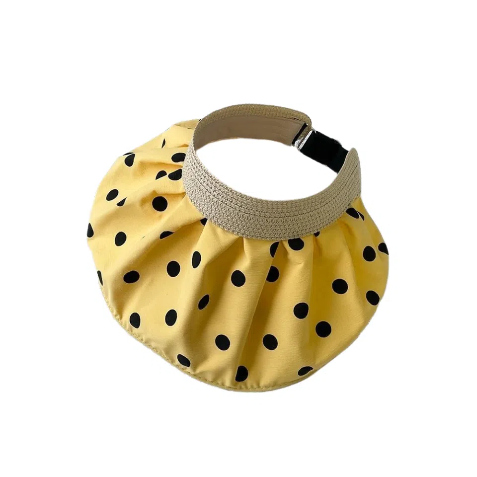 图涂丫 波点空顶出游紫外线贝壳 涤纶 防晒帽 男女同款情侣款