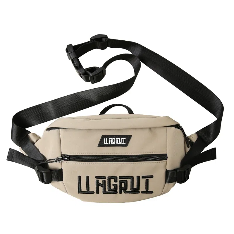 帕克熊 游玩大容量手机包时尚休闲潮 尼龙 单肩斜挎胸包 男女同款情侣款 多色