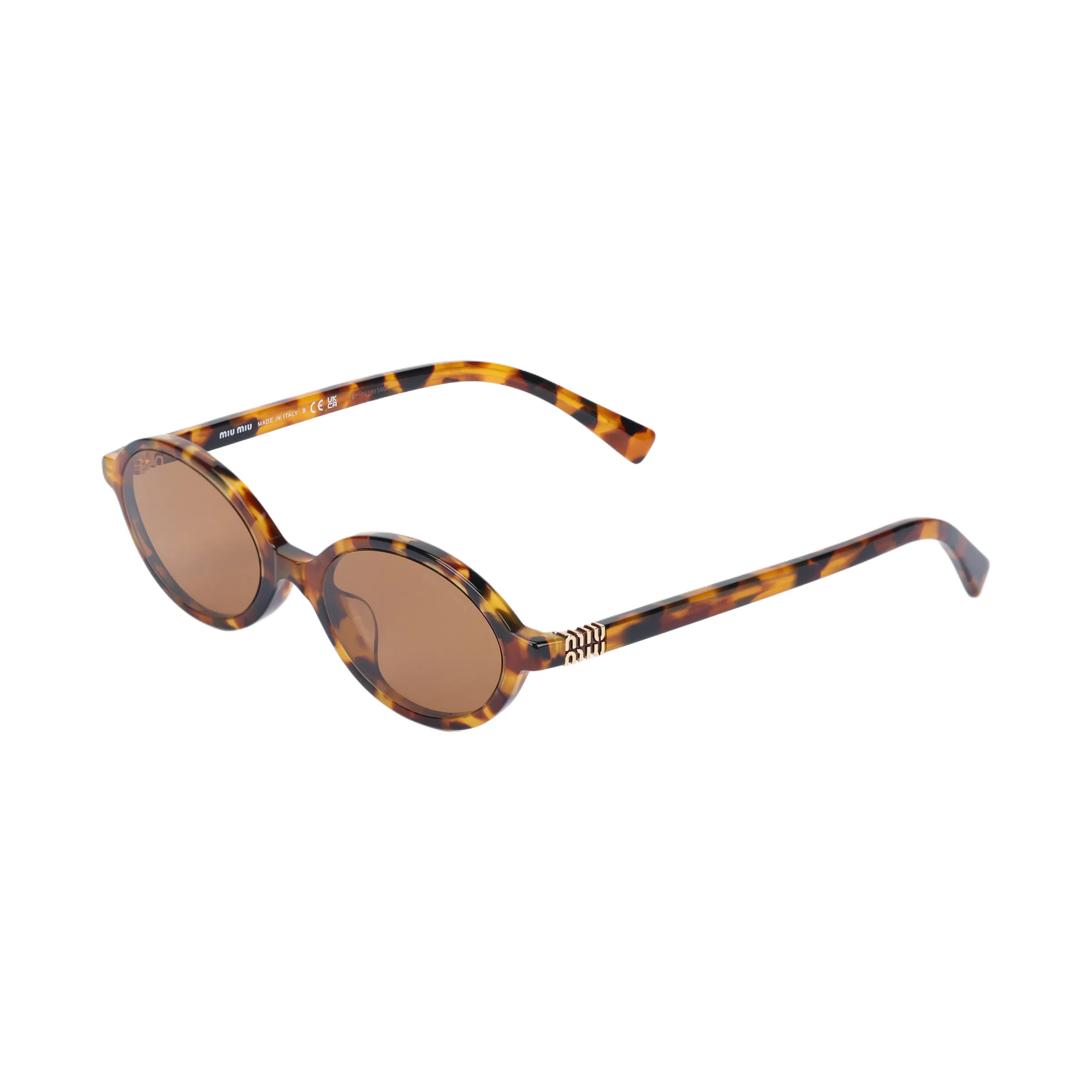 Miu Miu Oval Sunglasses Brown