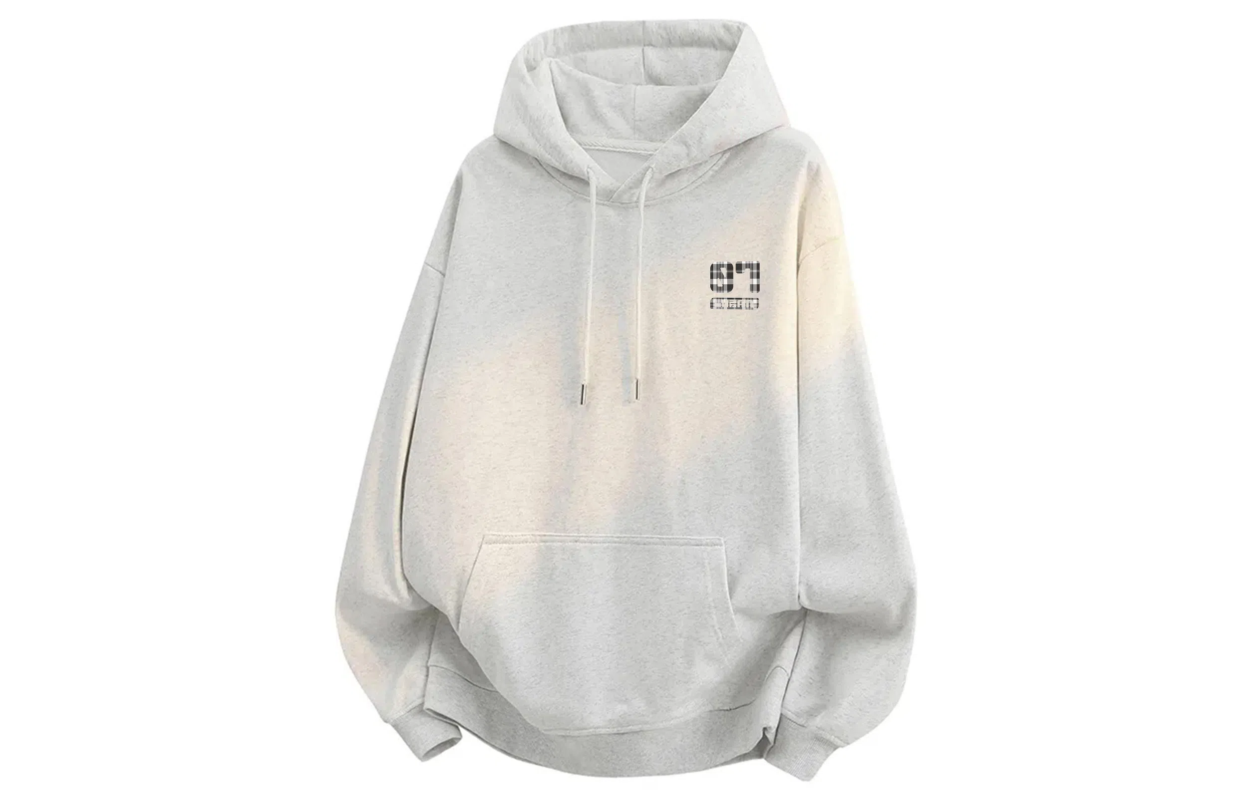 王者荣耀 美式复古格子字母长袖落肩款百搭时尚潮牌高街痞帅运动通勤宽松舒适连帽卫衣 鲁班七号款 男女同款