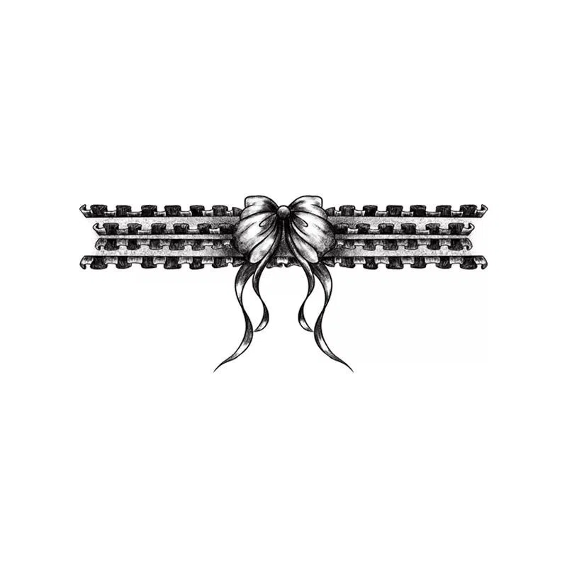 馨枕居  蕾丝蝴蝶手枪刺链草本纹身贴