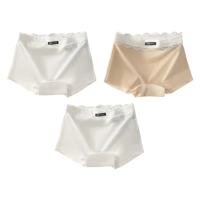 莫代尔 云感纯色简约柔软内裤亲肤贴合高弹力平角内裤裸感无痕透气短裤 女款