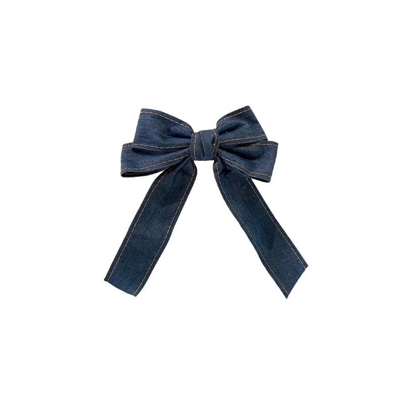 水中玉 蝴蝶结牛仔鸭嘴夹发卡后脑勺盘发抓夹高级感发卡头饰夹子 亚克力 发夹 女款