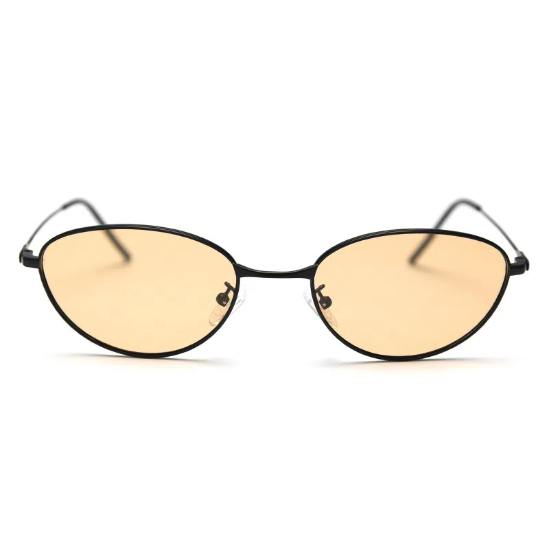 山一丸 个性猫形金属偏光潮复古凹造型墨镜 猫眼 太阳眼镜 男女同款情侣款