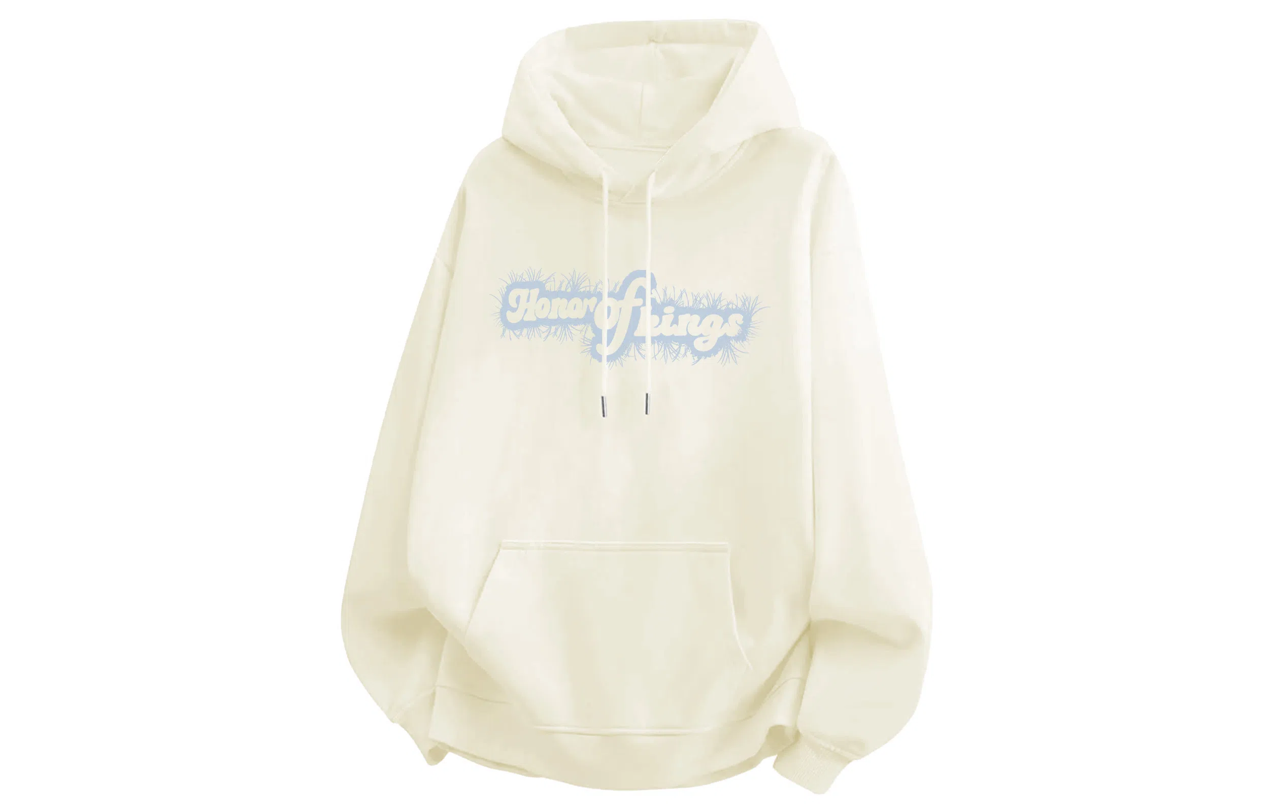 王者荣耀 美式复古镂空字母长袖落肩款宽松舒适透气少年感无性别百搭时尚连帽卫衣 标语款 男女同款