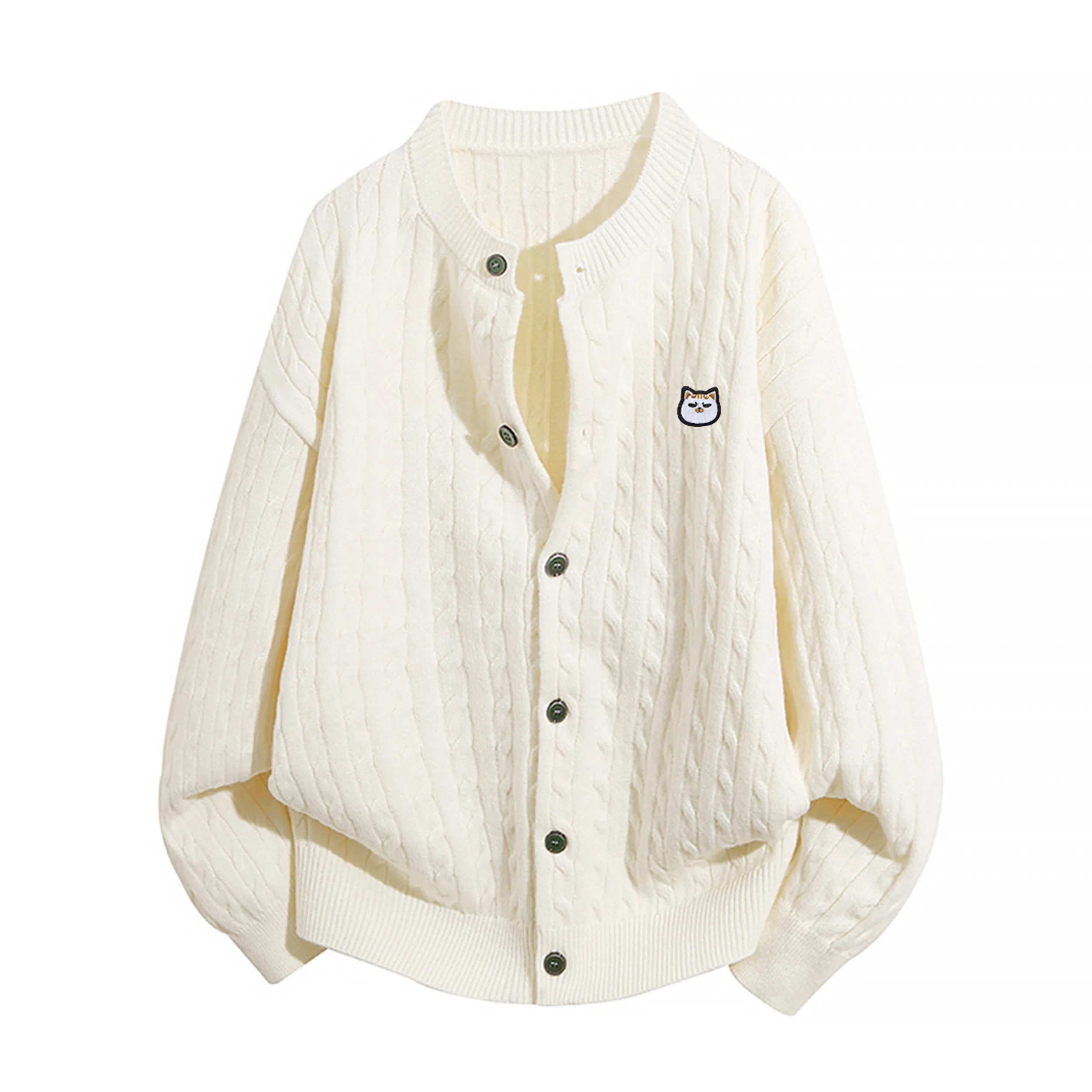 Wuhuangmao Embroidered Casual Knit Cardigan
