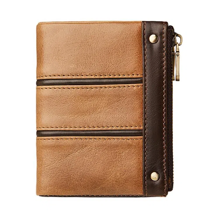 老人头 小众设计便携短款多卡位 牛皮 钱包 男女同款情侣款 多色