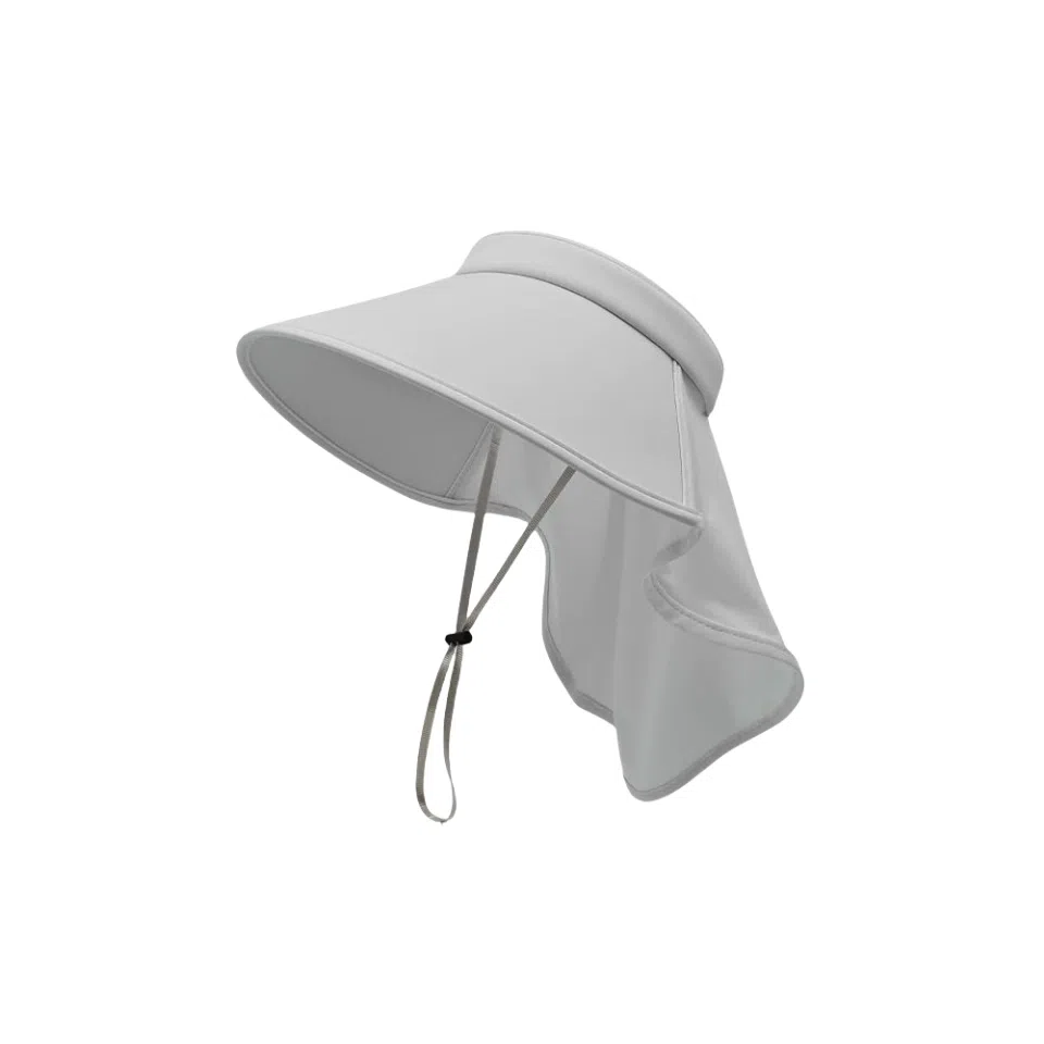 图涂丫 防紫外线一体护颈空顶太阳帽子 冰丝 防晒帽 男女同款情侣款