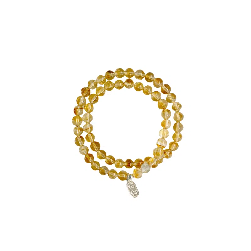 大唐国鼎 国风复古新中式复古风小众设计优雅国潮 精致纹理旺事业学业本命年财运 好运 黄水晶 手串 女款