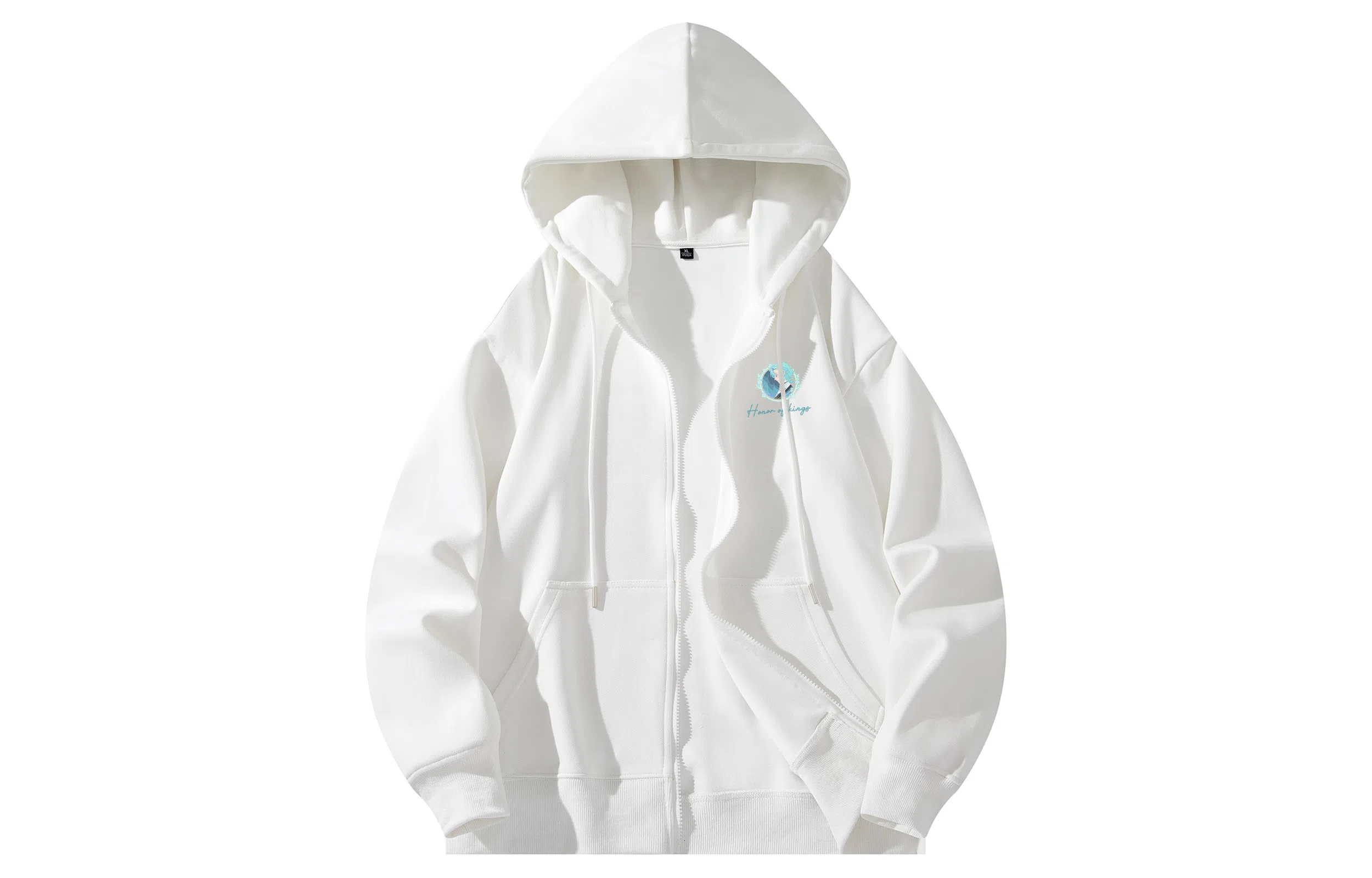 王者荣耀 彩色人物头像艺术英文设计美式高街落肩款宽松舒适透气帅帅青少年无性别百搭时尚潮流开衫卫衣 云中君款 男女同款