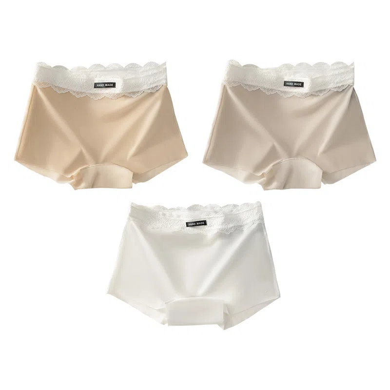 莫代尔 云感纯色简约柔软内裤亲肤贴合高弹力平角内裤裸感无痕透气短裤 女款