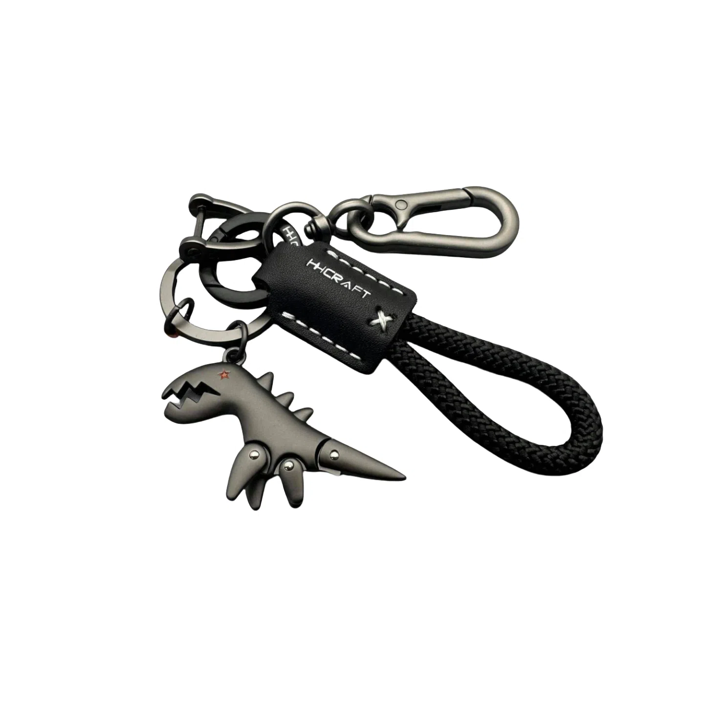 图涂丫 可爱卡通小恐龙皮绳书包挂件 钛钢 钥匙扣 男女同款情侣款