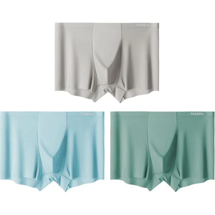 莫代尔 透气夏季大码纯色简约中腰内裤 男款