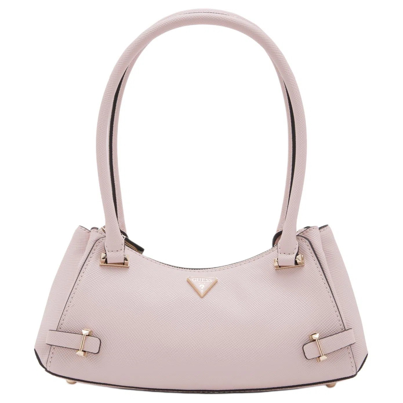 GUESS Simple Gold Accent Faux Leather Tote Pink Gray