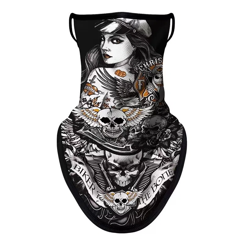 图涂丫 面巾哈雷机车复古头巾钓鱼夏季户外 涤纶 防晒面罩 男女同款情侣款