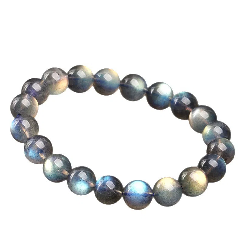 千叶珠宝 招财福牌百搭饰品天然 蓝水晶 手串 男女同款情侣款