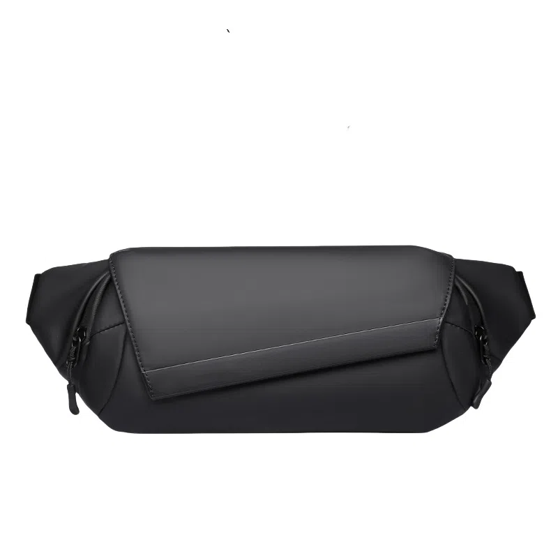 度森袋鼠 高颜值机能风休闲骑行通勤防水 牛津布 腰包 常规 男款 黑色