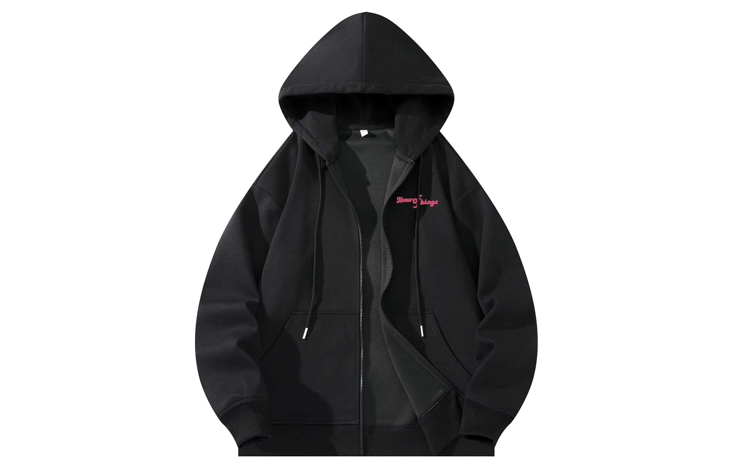 王者荣耀 彩色艺术英文设计美式高街落肩款宽松舒适透气帅帅青少年无性别百搭时尚潮流开衫卫衣 标语款 男女同款