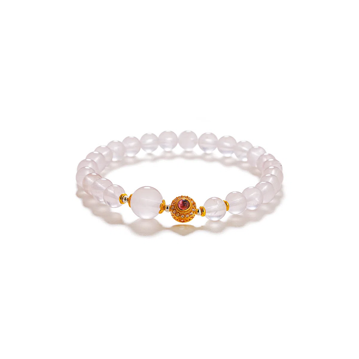 【幸运护身】 凤凰涅磐 桃花朵朵 招桃花 星光粉转运珠 原创设计小众高级感#好运 粉水晶 手串 女款