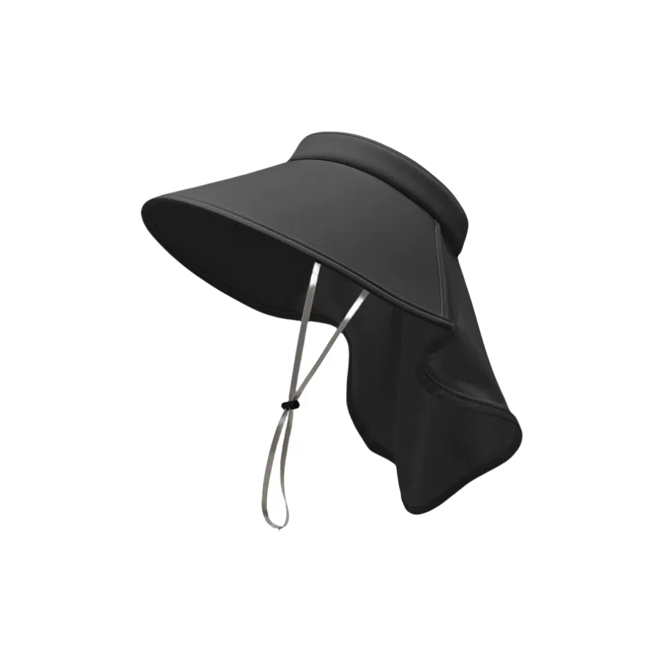 图涂丫 防紫外线一体护颈空顶太阳帽子 冰丝 防晒帽 男女同款情侣款